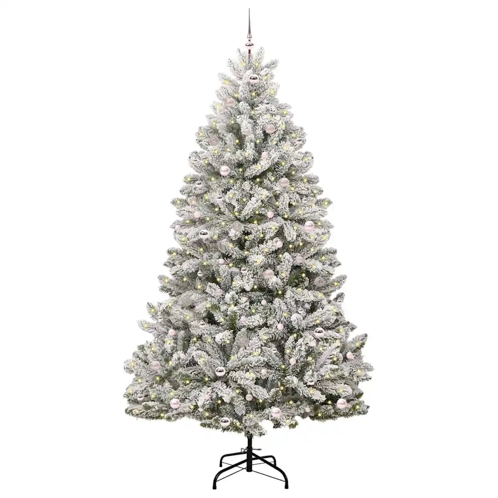 Albero di Natale artificiale con 300 LED Verde e Bianco 270 cm 3395777