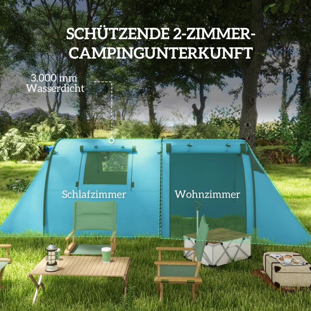 Tenda da campeggio 3-4 persone impermeabile ¨C Xylo ¨C Blu cielo 3000mm colonna d'acqua