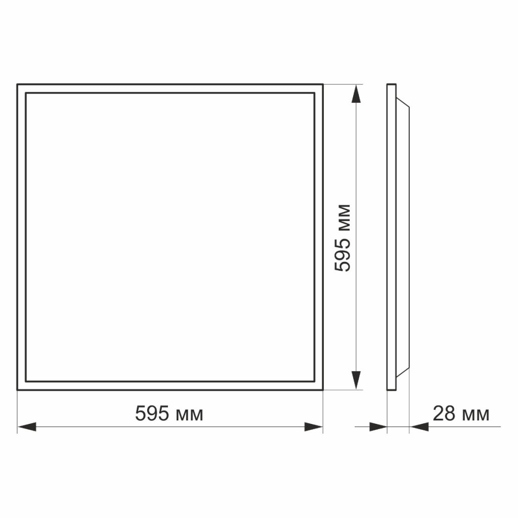 Pannello LED incasso 60x60 40W 4000K 5100lm Videx