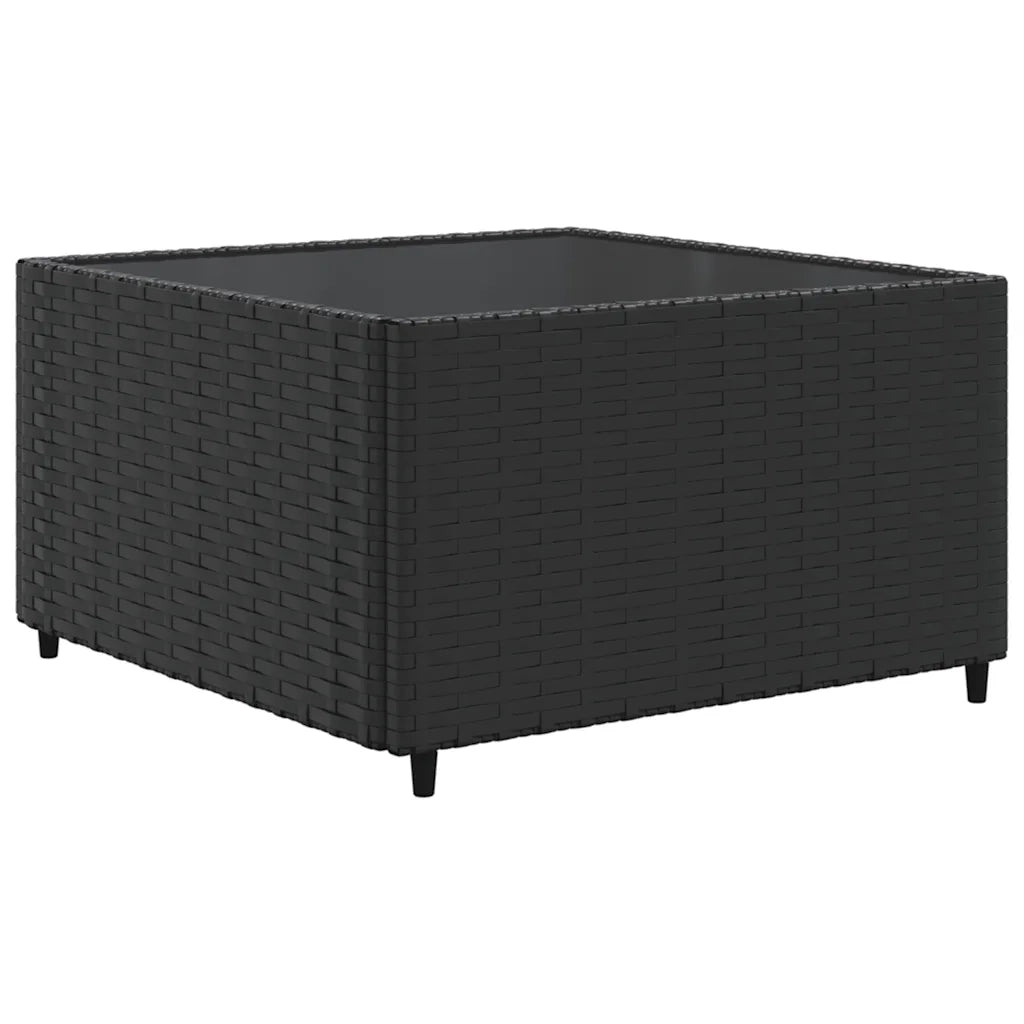 Set Mobili da Giardino 6 pz con Cuscini in Polyrattan Nero 3308019