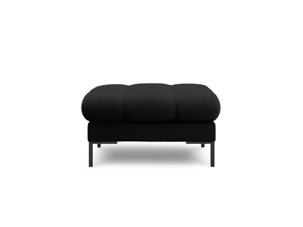 Cosmopolitan Design - Pouf "Bali" in tessuto strutturato nero 