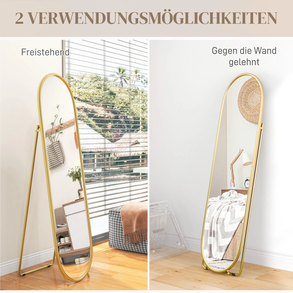 Specchio ovale freestanding ¨C Minimal ¨C 40x160cm colore oro