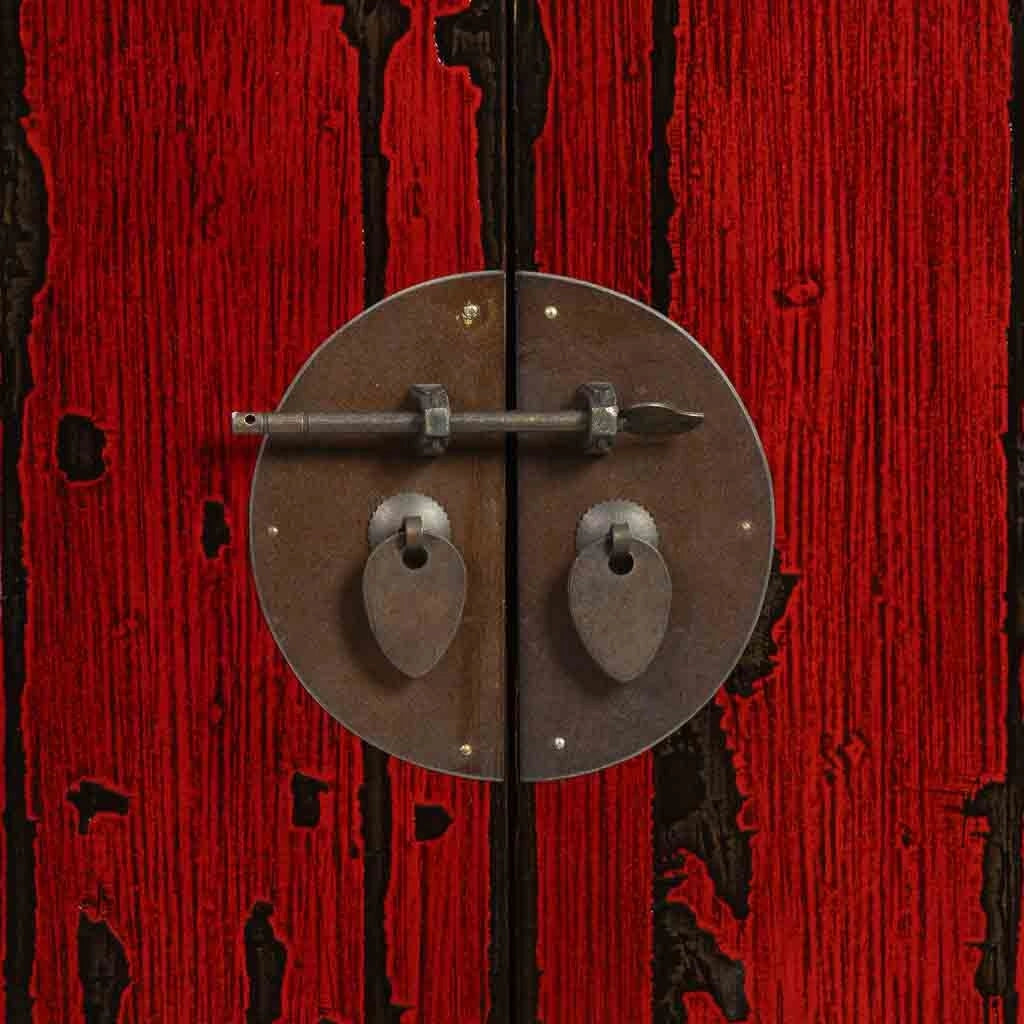 Mobile da ingresso in legno rosso 46x38x86h cm
