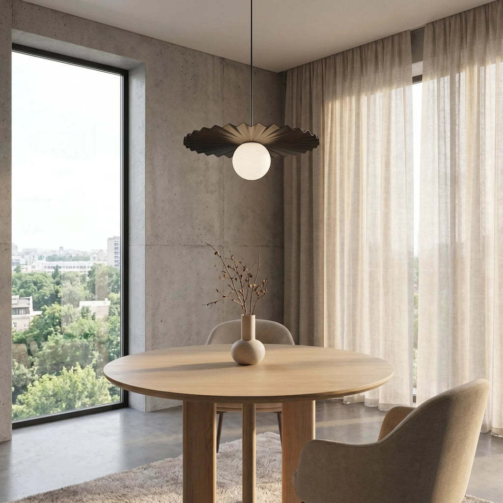 Lampada sospesa UMBRA nera ventaglio 1xG9 Emibig