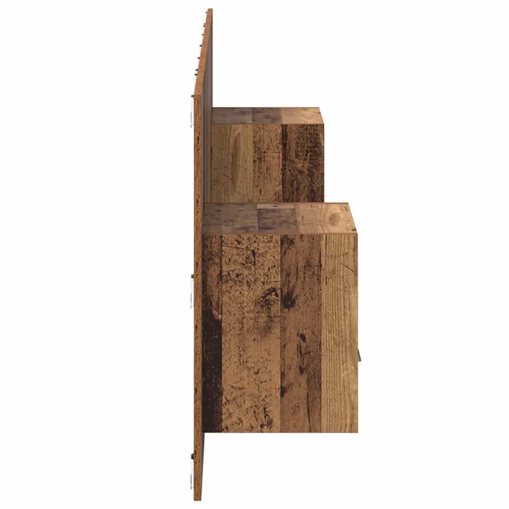 Testata con Comodino 3 pcs Legno vecchio Legno multistrato 3415734