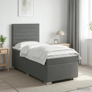 Letto box spring con materasso Grigio Scuro 100 x 200 cm 3453333