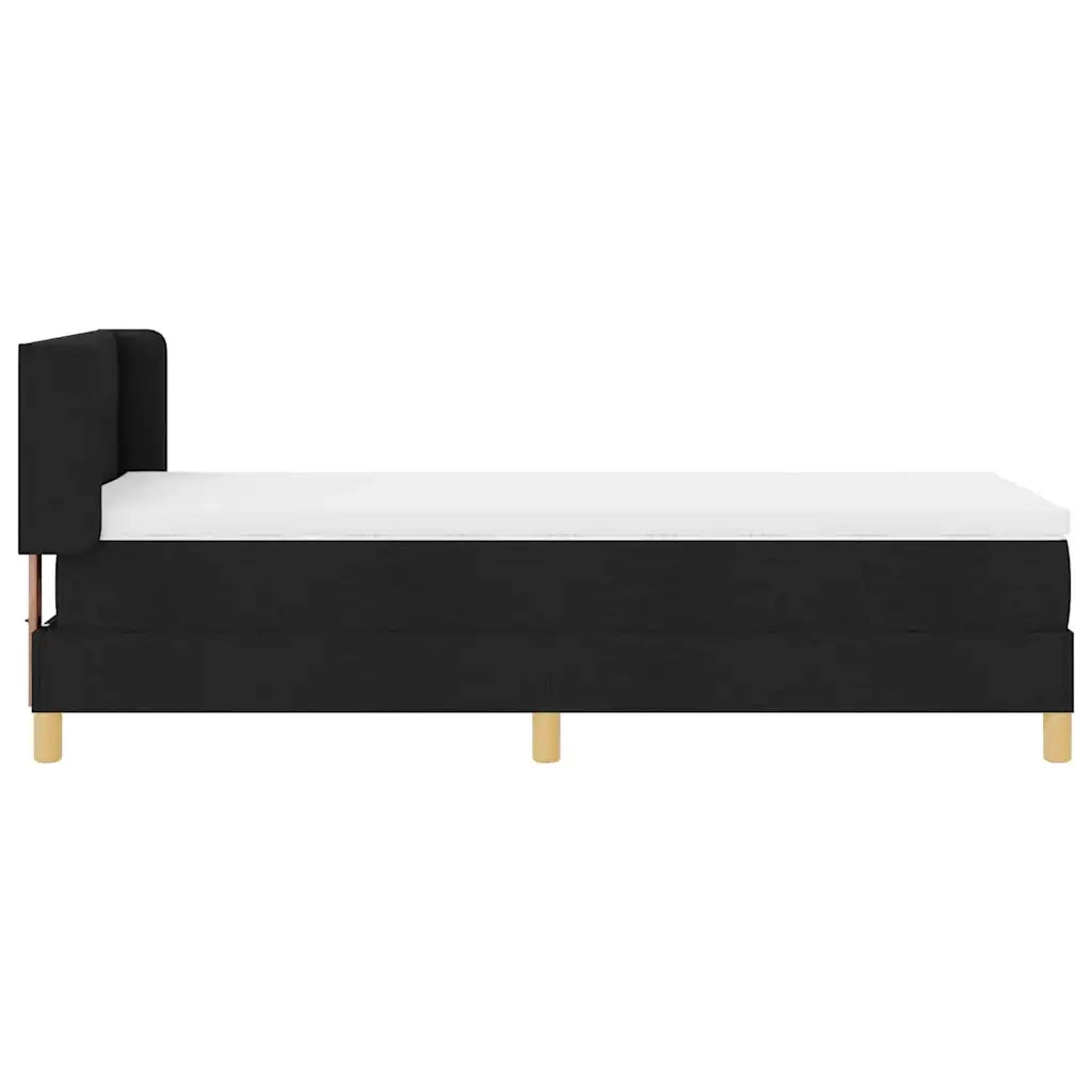Letto a molle con materasso Nero 200 x 100 cm Tessuto 3341281