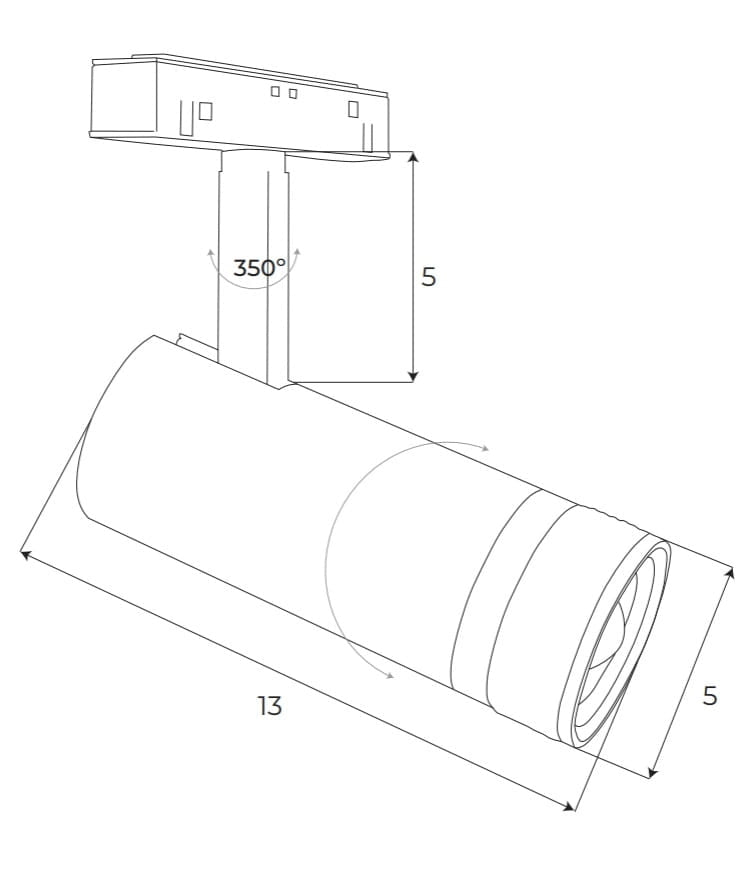 Faretto magnetico Zigbee bianco 13W 783lm 2700-5000K Maxlight