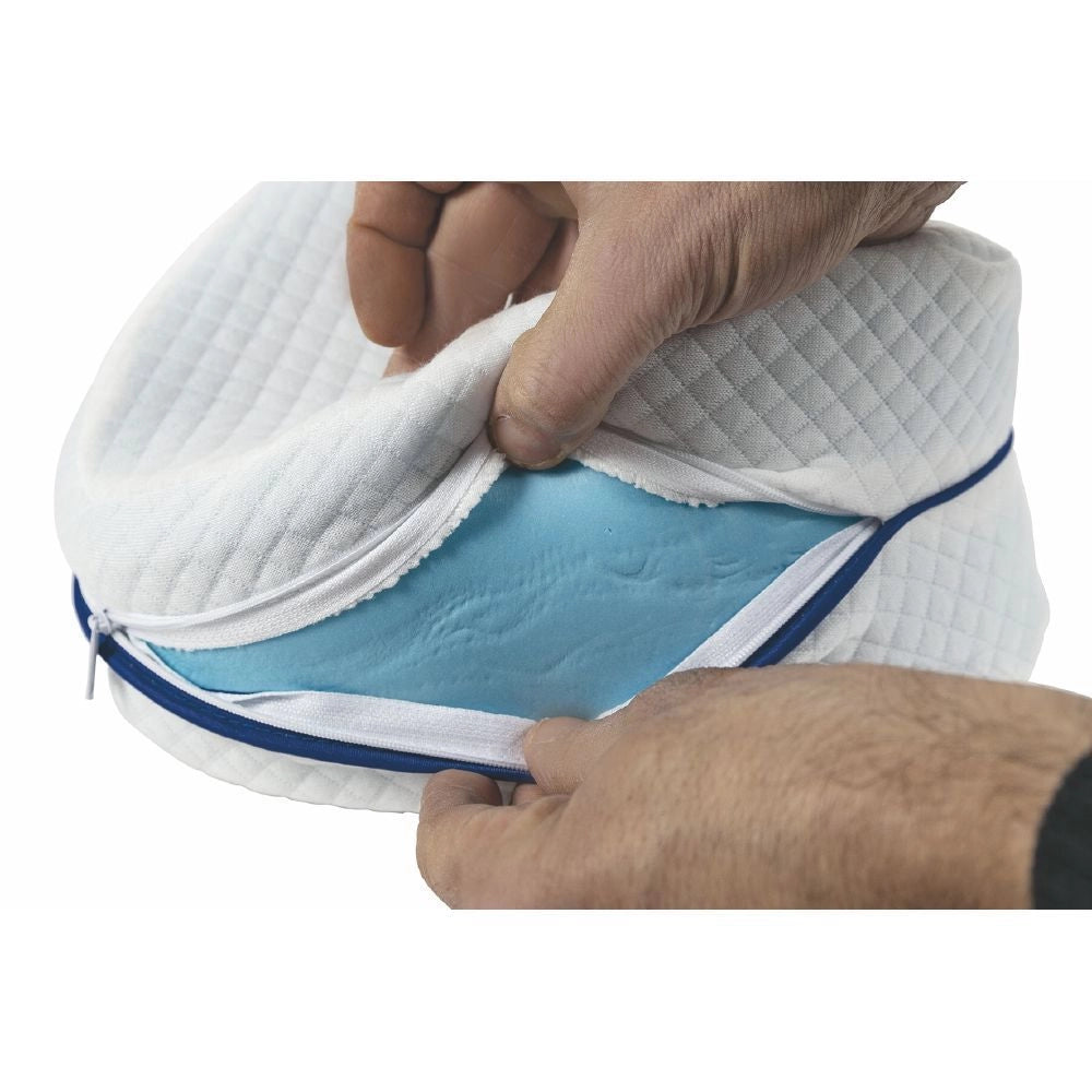 CUSCINO ERGONOMICO GAMBE IN MEMORY FOAM CON RIVESTIMENTO IN MICROFIBRA