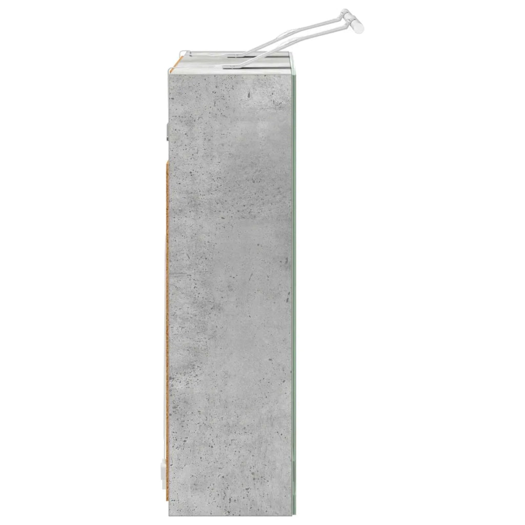 Mobiletto per specchio da bagno Grigio cemento 889082