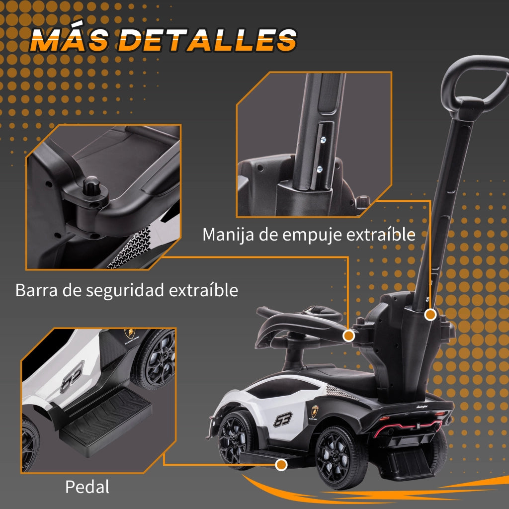 Coche Correpasillos per Bambini ¨C Minimal ¨C 86,5x40x89,5 cm Bianco e Nero