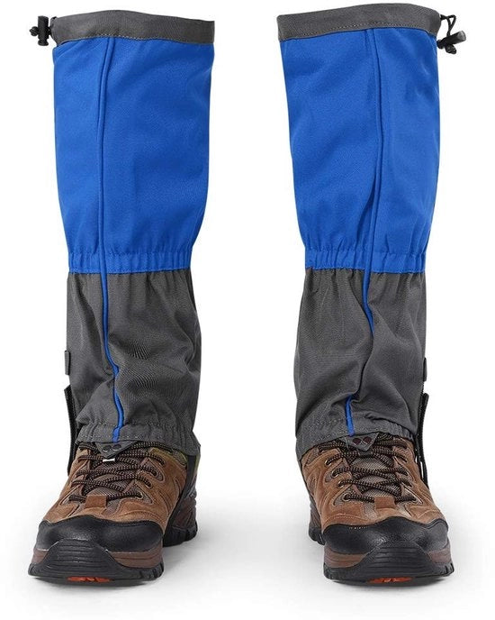 Gaiters Acqua-Resistenti - 2 Pezzi - Impermeabili al Vento - Tela di Oxford di Alta Qualità - Protezione da Pioggia/Mulina - Corda Adattabile - Protezioni Articolari