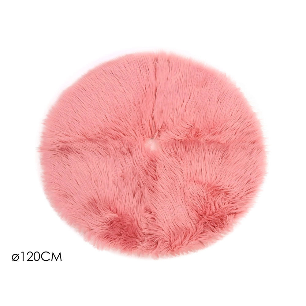 COPRIBASE ALBERO PELLICCIA 120CM ROSA.