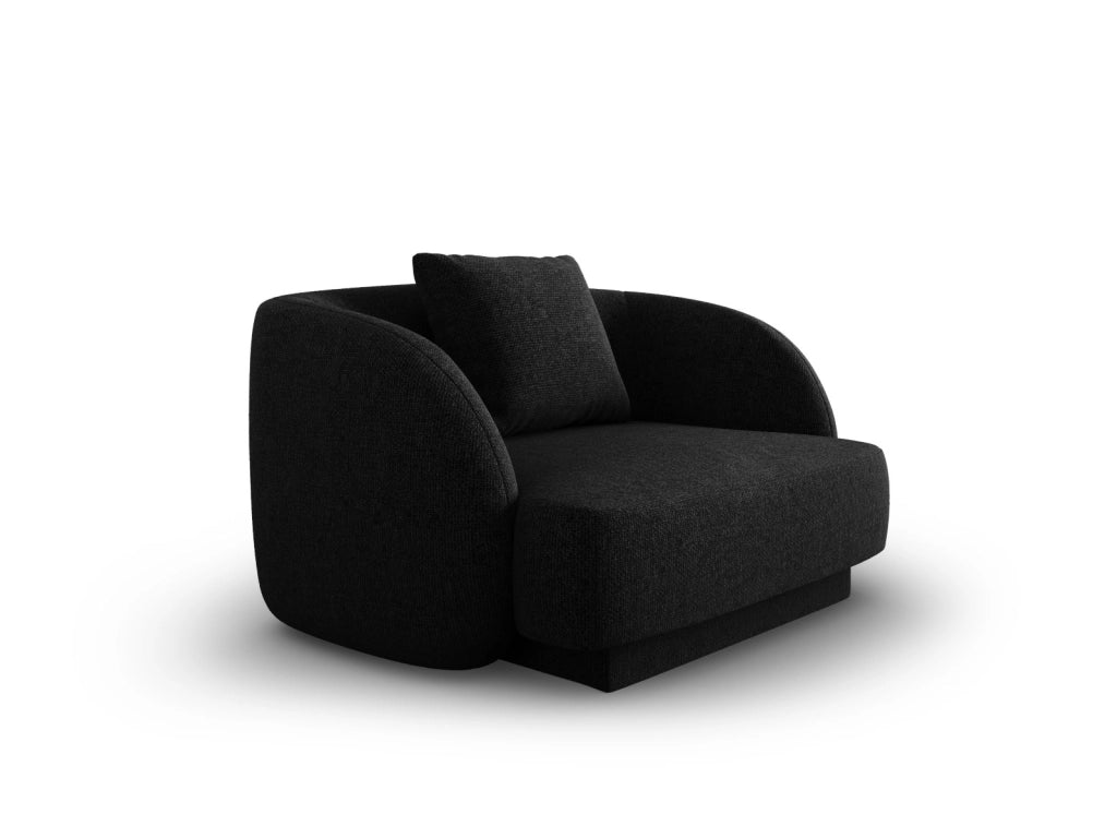 Cosmopolitan Design - Poltrona "Tulum" in ciniglia nero 