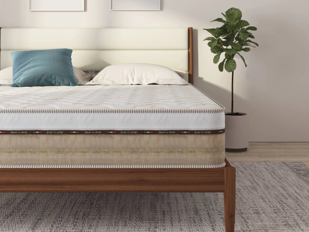 Materasso matrimoniale Cutler, Supporto per il riposo, Materasso per camera da letto, Sostegno per il sonno, Made in Italy, 190x160 h25 cm, Bianco