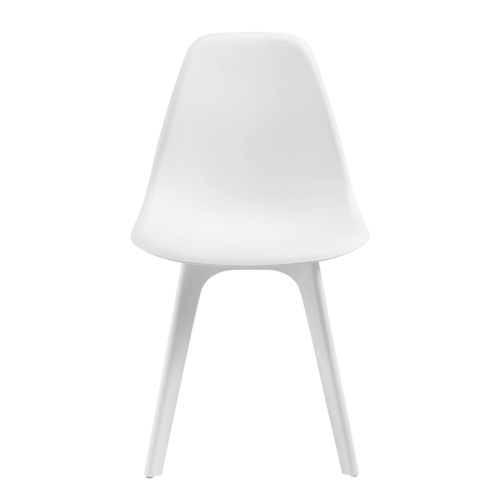 Set Brevik di 2 Sedie da Sala Pranzo in Plastica - Bianco [en.casa]