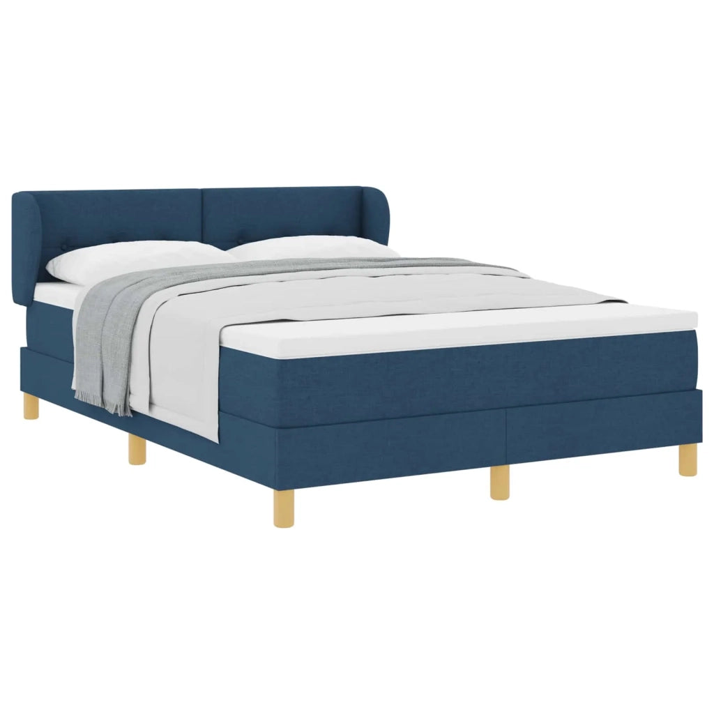 Letto a molle con materasso Blu 140 x 190 cm Tessuto 3340212