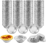 Forme in alluminio per torte - 400 pezzi - 7 x 2,5 x 4 cm - adatte per torte e tortini individuali