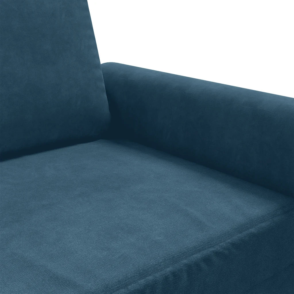 Divano a 2 Posti Blu 140 cm in Velluto 359538