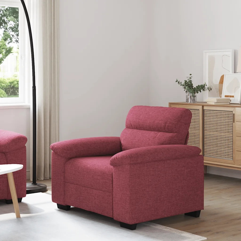Poltrona Rosso Vino 100x81x84 cm in Tessuto 4105290