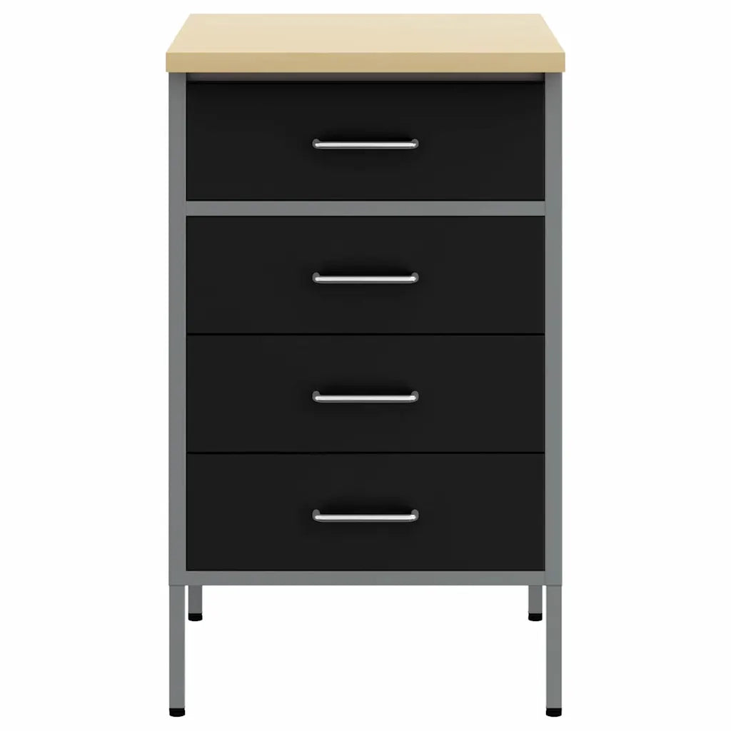 Banco da lavoro con cassetto Nero e Grigio 50 x 55 x 85 cm 4103460