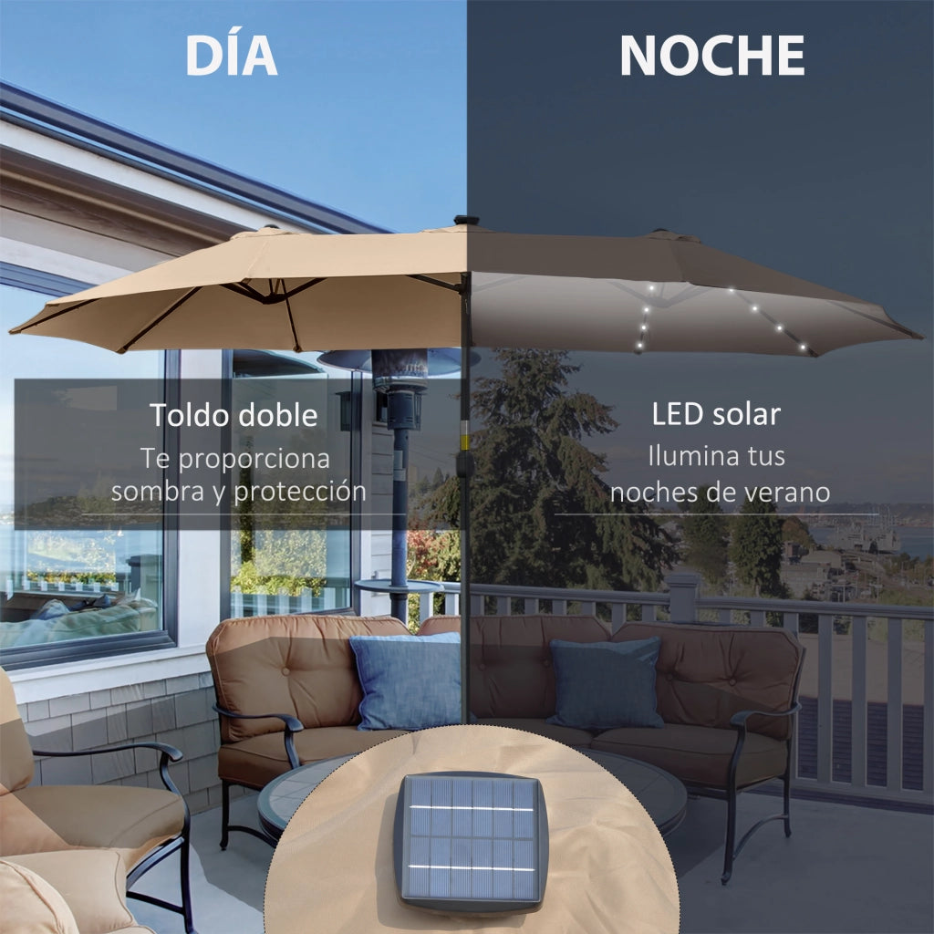 Tendone da Giardino con LED ¨C Minimal ¨C Caqui 450x265x240 cm