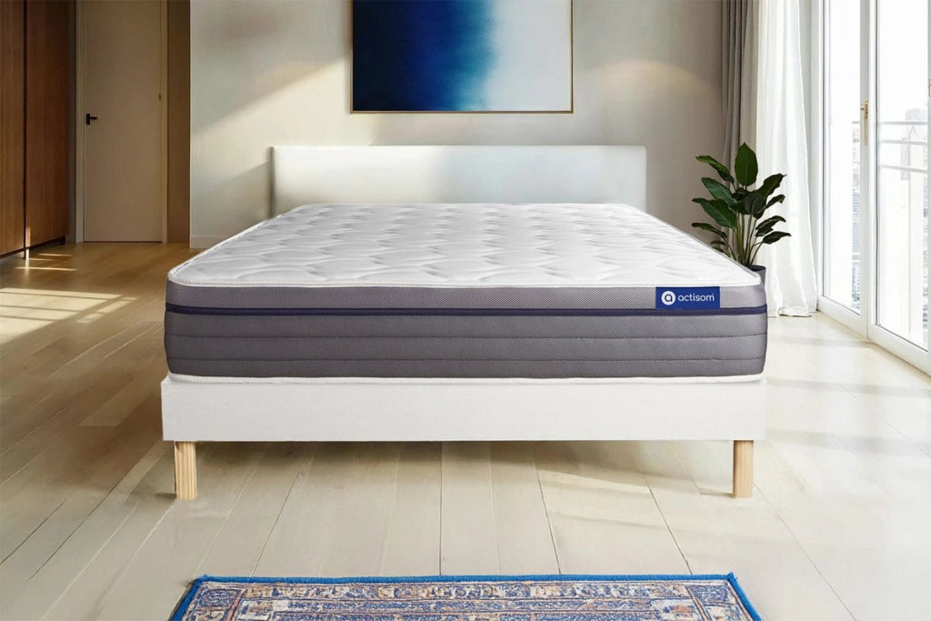 Kit rete e materasso Actilatex zen 130x220cm - Spessore : 26cm - Lattice e memory foam - Bilanciato -