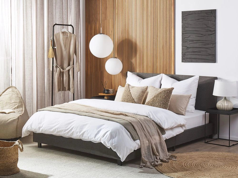 EU King Size Letto ad acqua tessuto 160 x 200 cm con materasso poggiatesta Design moderno