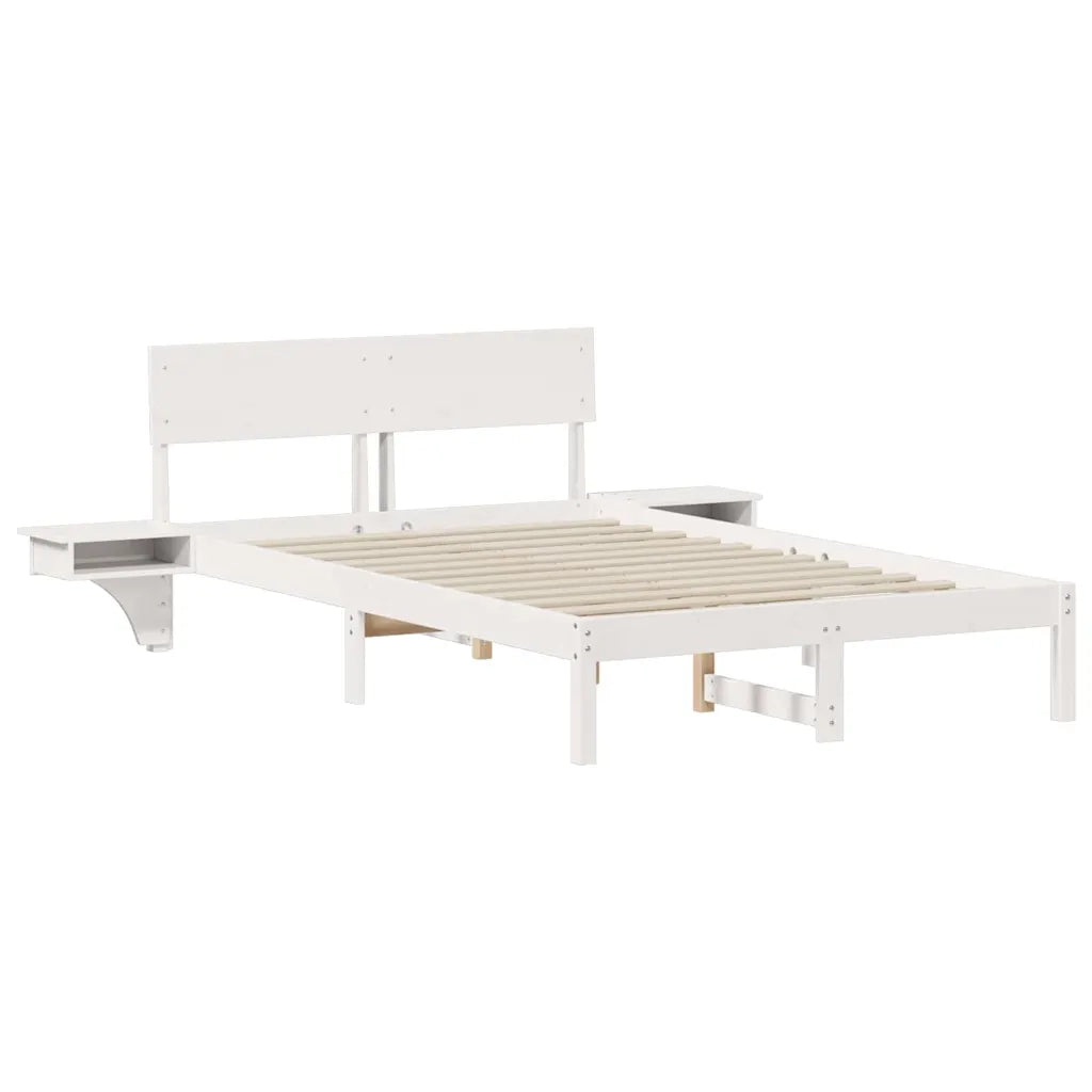 Struttura del letto Bianco 120 x 200 cm Pino massello 873449