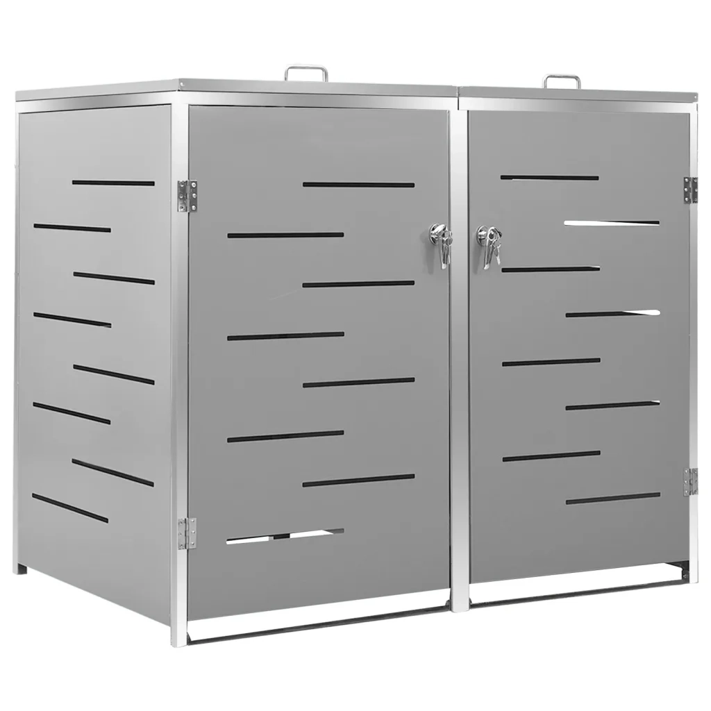 Copribidone per Spazzatura Singolo 69x77,5x112,5cm Acciaio Inox 149559