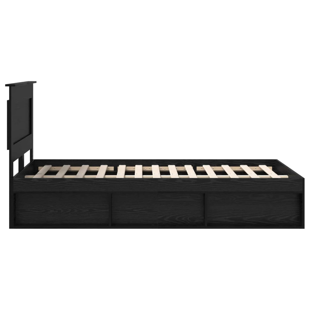 Struttura del letto Nero 120 x 190 cm Pino massello 3410113
