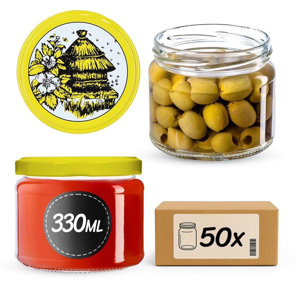 KADAX Sonka vasetti 330ml 50pz 82mm + coperchio "Api".
