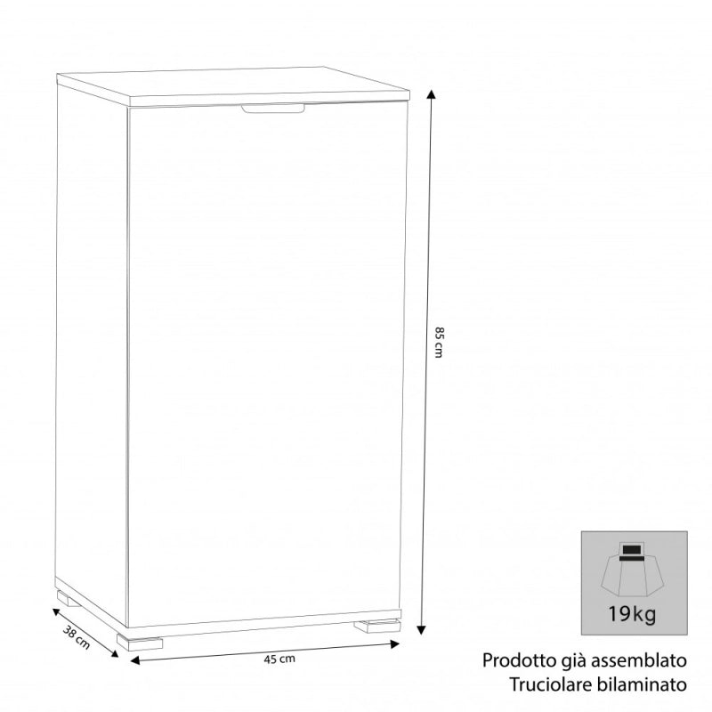 MOBILETTO 1 ANTA NATURALE