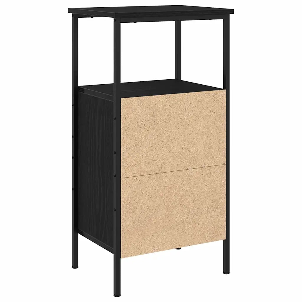 Armadio da Notte 2 pcs Rovere Nero 41 x 31 x 80 cm 862918