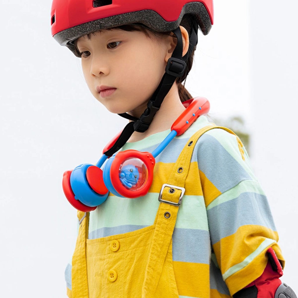 Ventilatore da collo per bambini modello AirSpace Blu / Rosso TechKidz