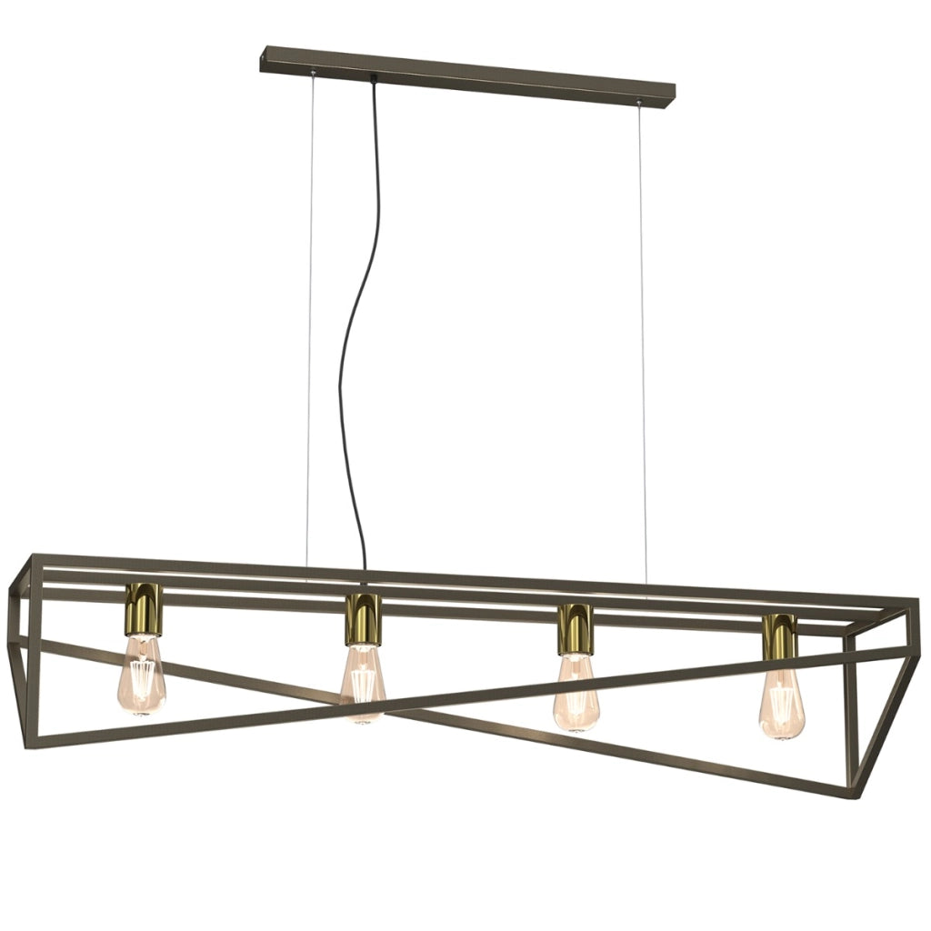 Lampada a sospensione Gote oro titanio 4xE27 Luminex
