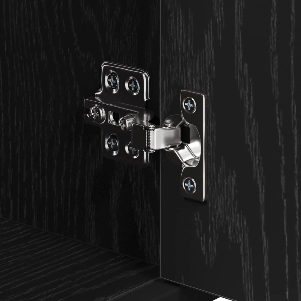 Set di mobili per il Bagno | Armadio da bagno 3 pz Rovere Nero Legno multistrato