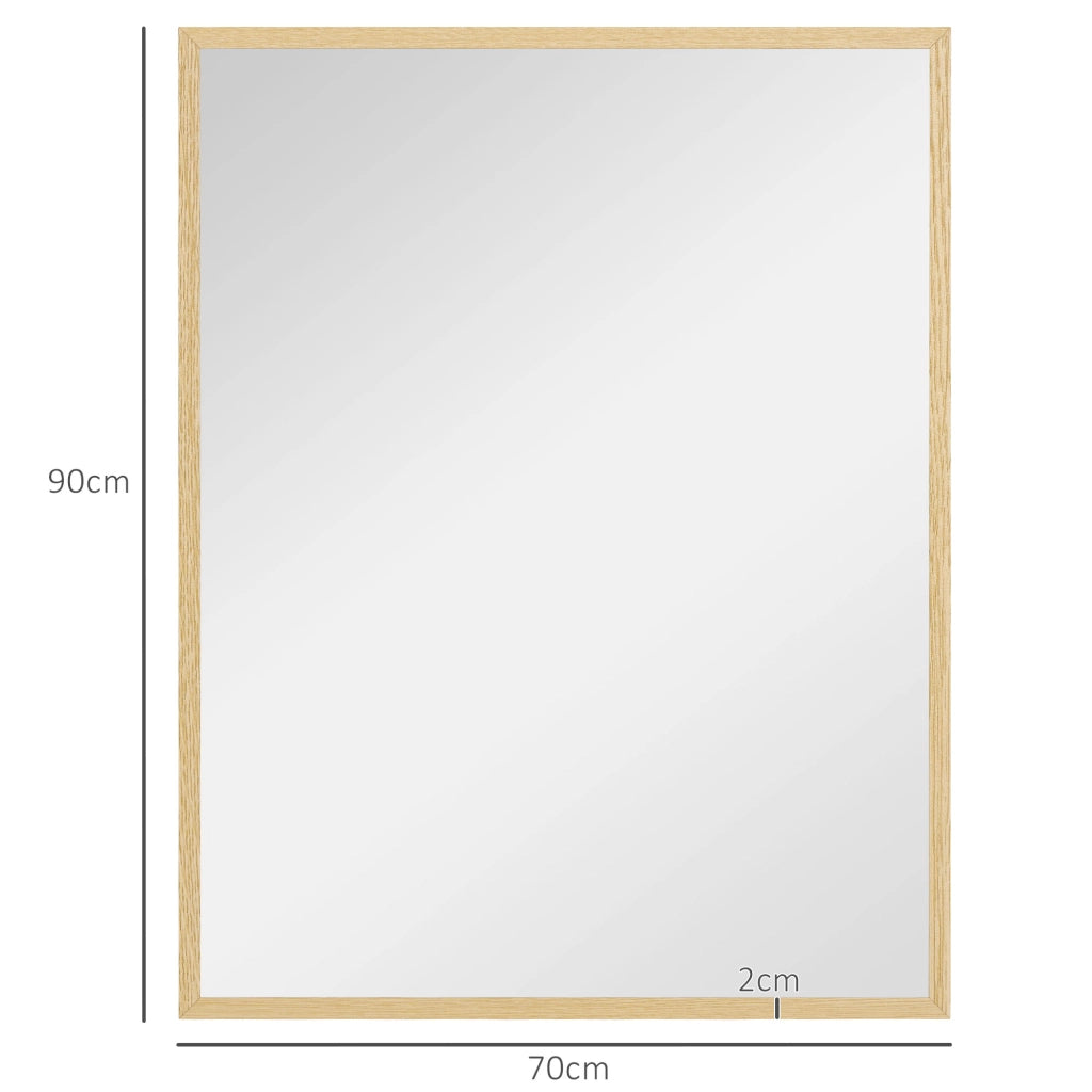 Specchio da parete rettangolare ¨C Minimal ¨C Legno 90x70 cm