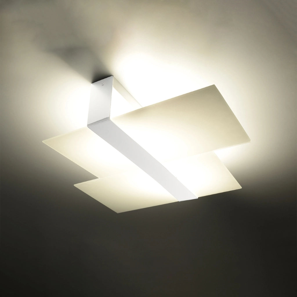 Massimo Tangerine Modern Lampada da soffitto e parete 2x15W LED Pannello cromato Bianco