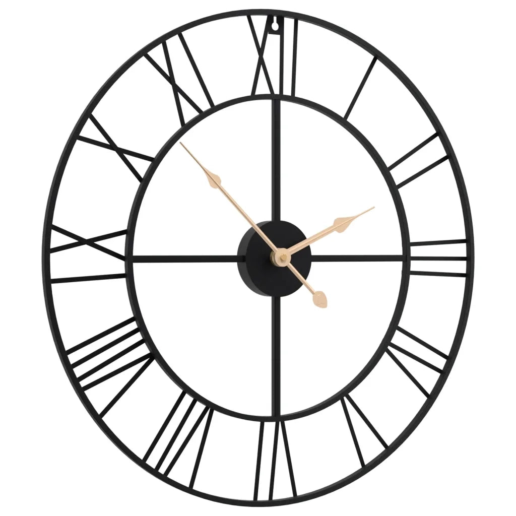 Orologio da Parete Nero Ø50 cm in Ferro 4008411
