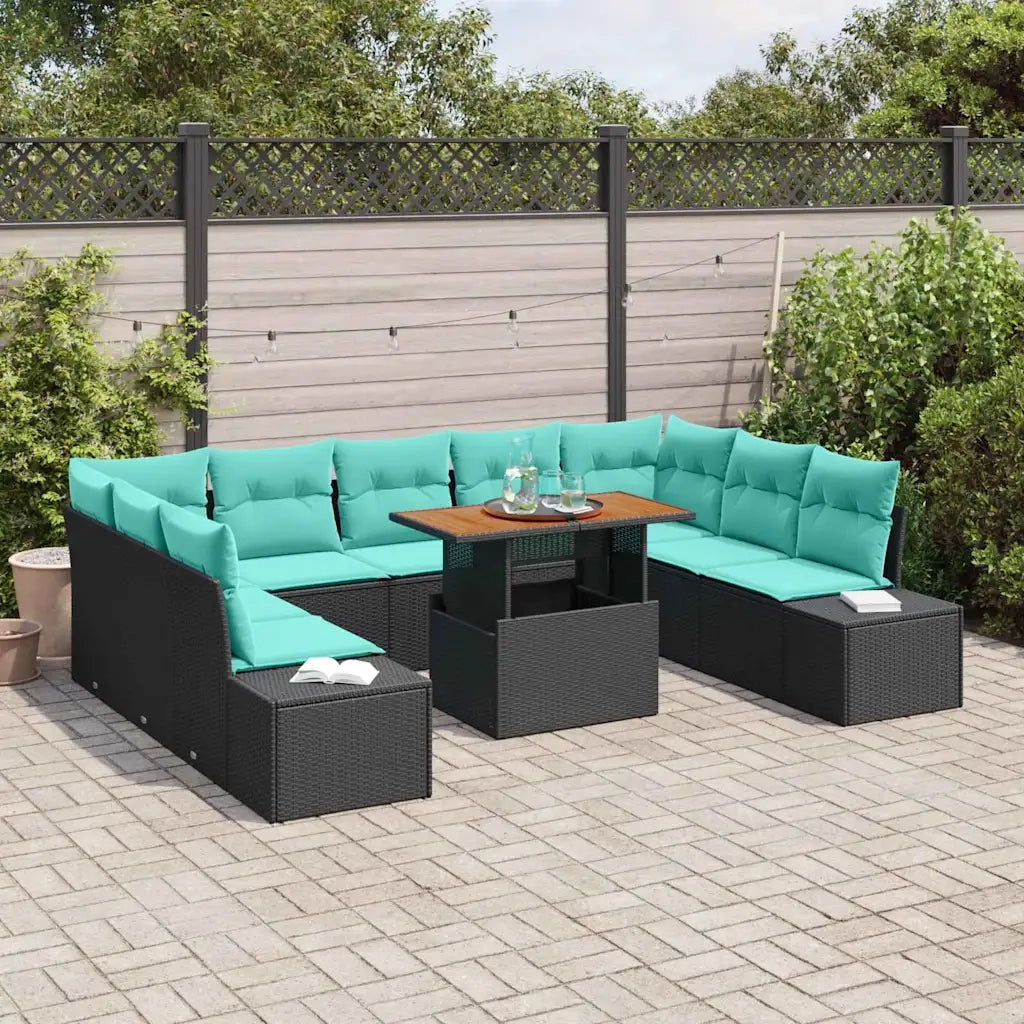 Set Divano da Giardino 10 pz 9-Numero di posti 3350011