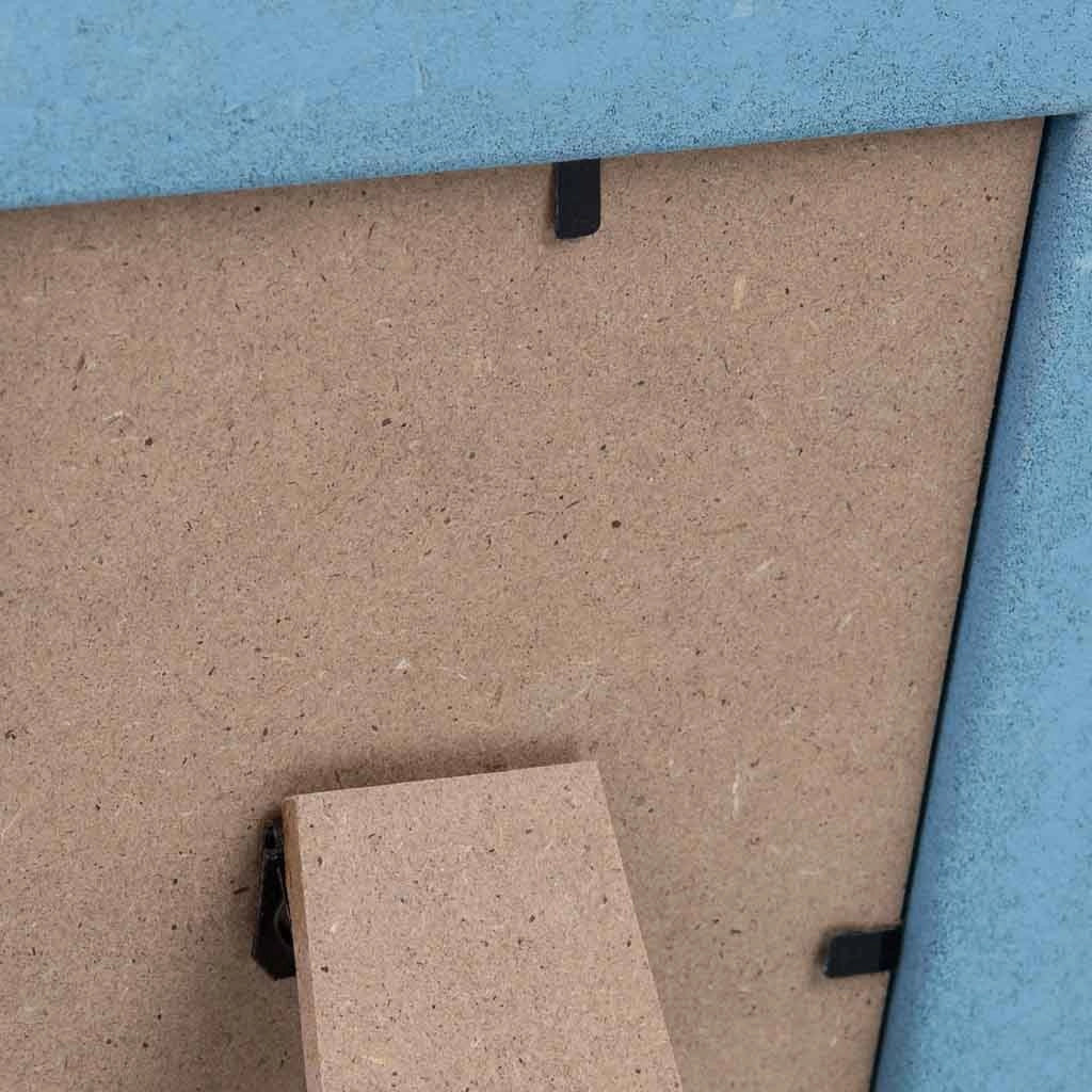 Cornice portafoto in legno, 12x15 cm, blu, 16,5x2x21,5 cm