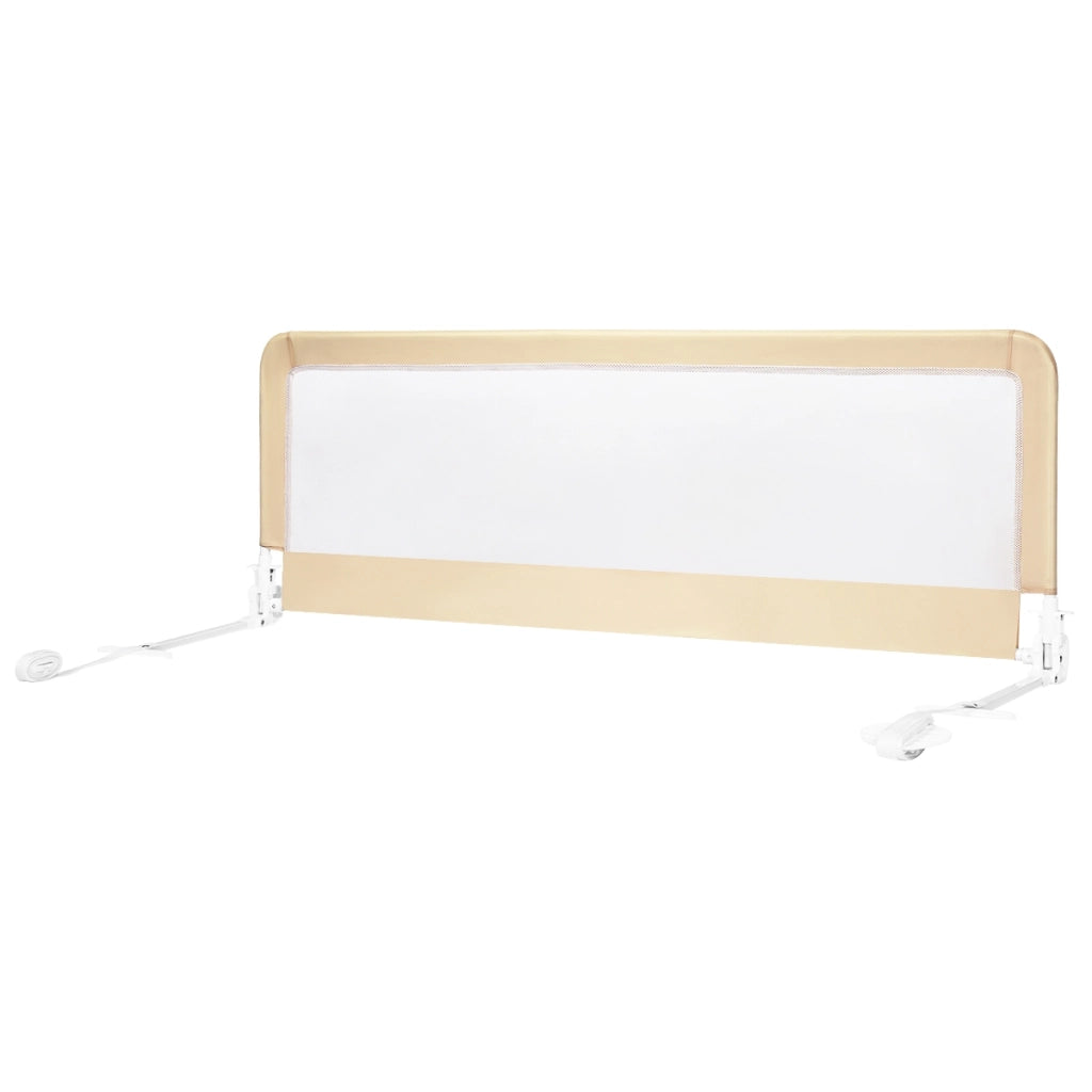 Sponda per il letto per bambini, Sponda con altezza regolabile con tessuto a rete durevole, Beige-Barriere letto
