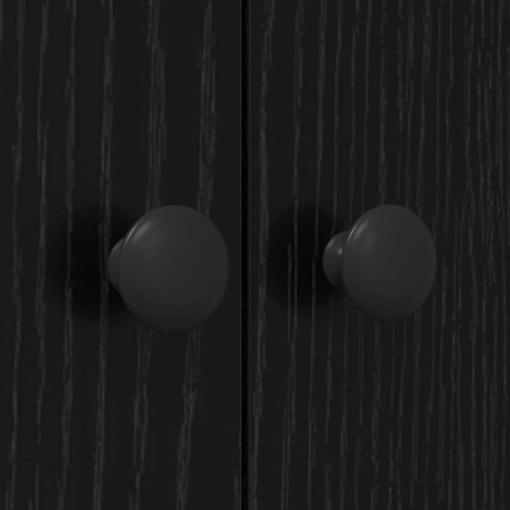 Armadio per Lavatrice Rovere Nero 68 x 48,5 x 194 cm 871369