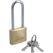 LUCCHETTO ARCO LUNGO WORKIT - OTTONE ARCO CROMATO CHIAVI 3 MM 40X52- 6 pezzi