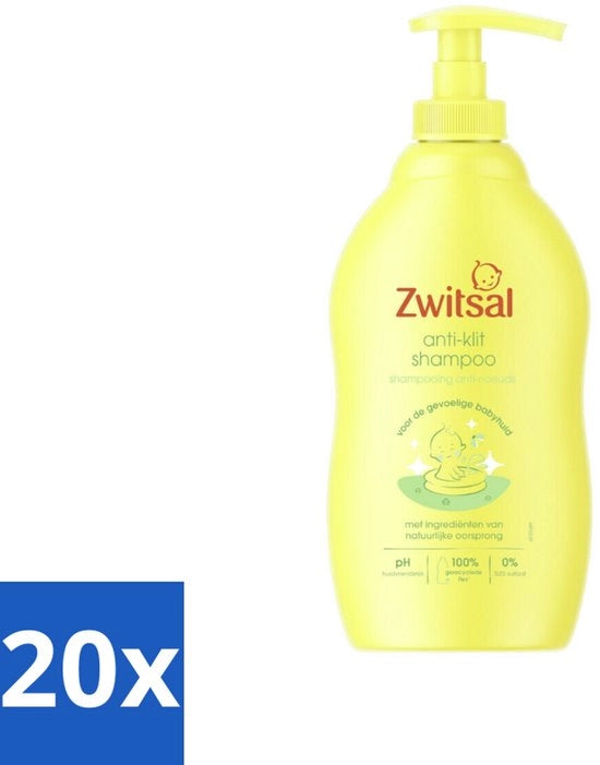 Anti-Klit Shampoo per Capelli Facili da Liscere - 400 ml - Confezione in Bulk - 20 pezzi