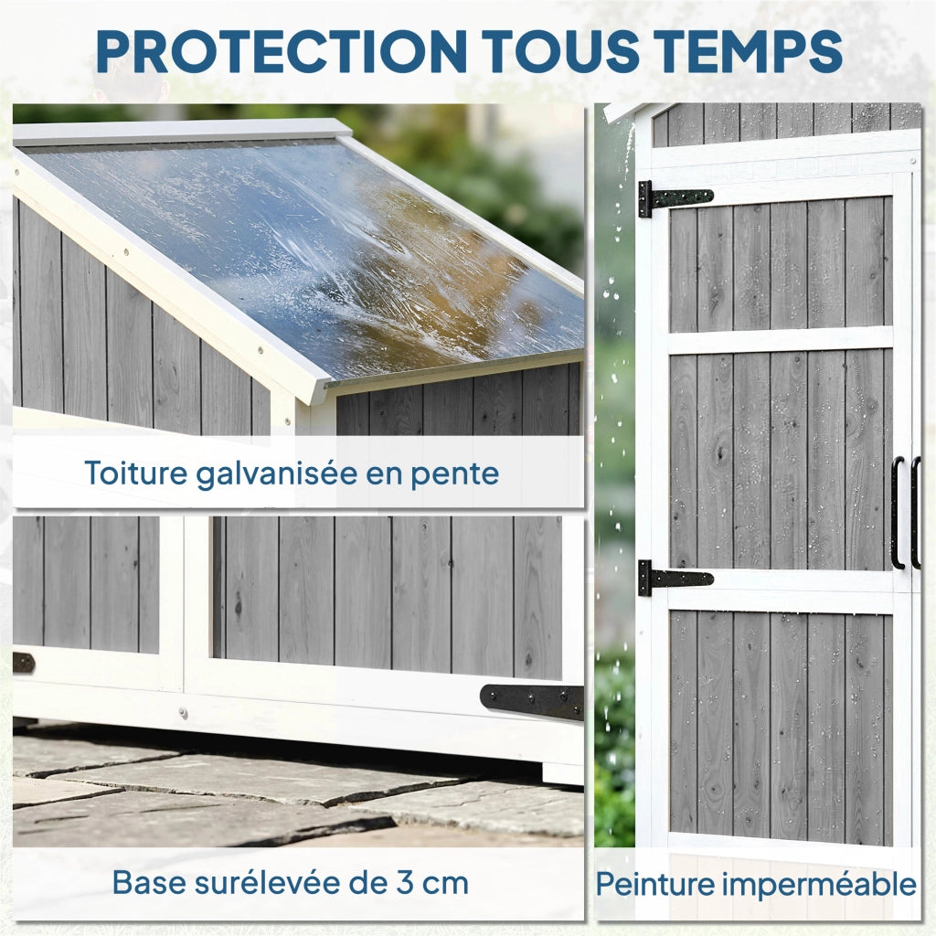 Armadio da Giardino ¨C Minimal ¨C Grigio 105x55x179cm