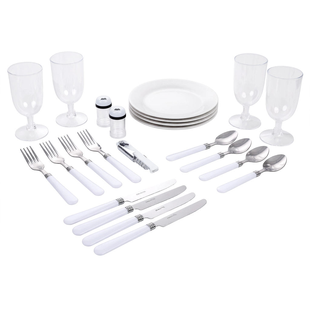 Cestino da picnic per 4 persone, marrone, 44x30x20h cm