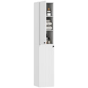 Armadietto da Bagno ¨C Zephmum ¨C Bianco 6 Ripiani MDF