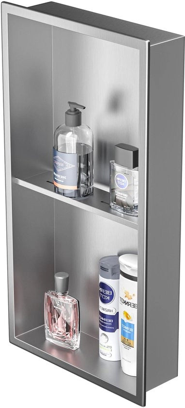 Doucheggiunto in Acciaio Inossidabile 60 x 30 cm - Doppio Strato - Finestra a Parete - Ricoverato - Deposito - Design Stilizzato
